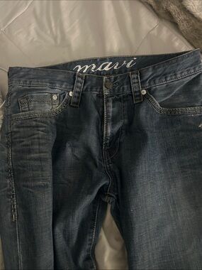 Mavi Men's Washed Blue Relaxed Jeans